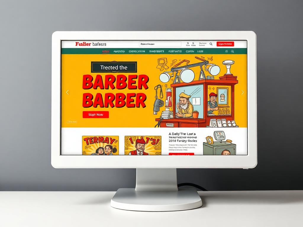 Outdated barber website